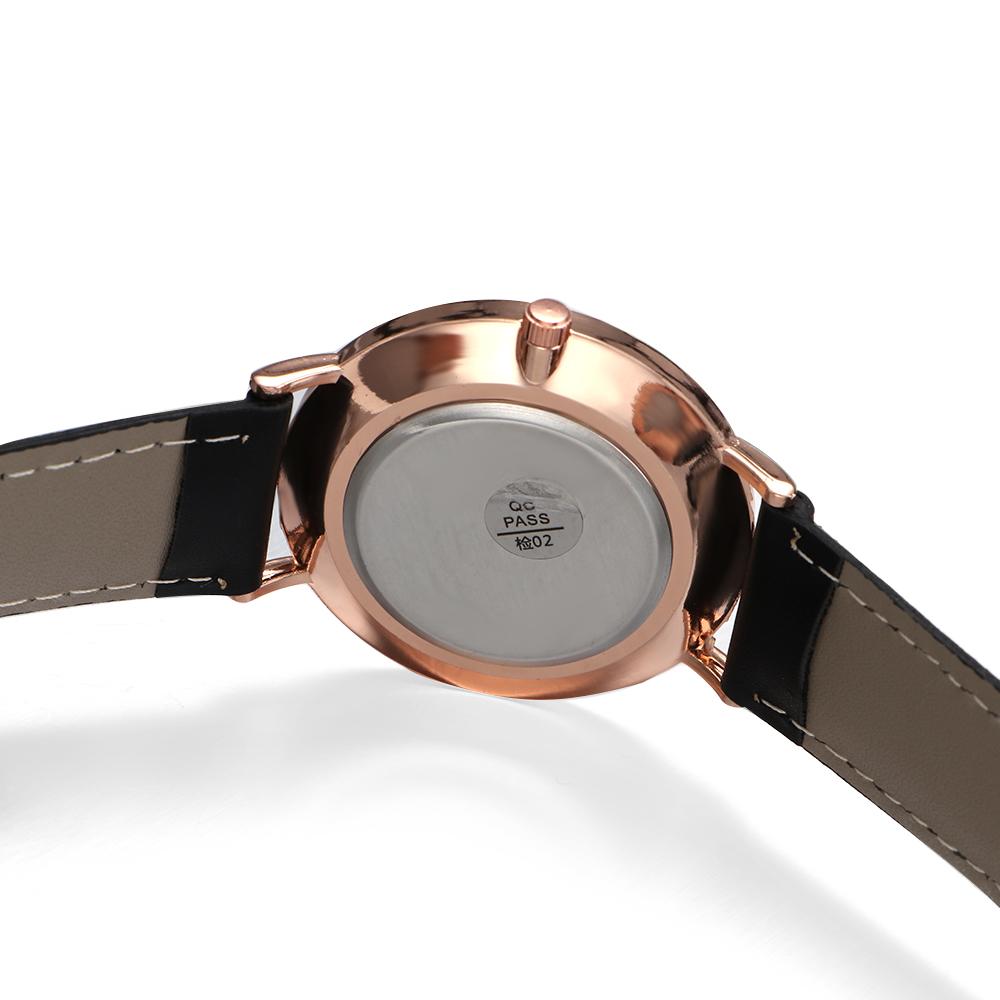 Gifts Classic Business Simple Quartz Wrist Watch Genuine Leather Strap 6.5mm Ultra Thin Men Watch