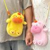 Persimmon Capybara Plush Crossbody Bag Phone Pouch Cartoon Plush Shoulder Bag  Stationery