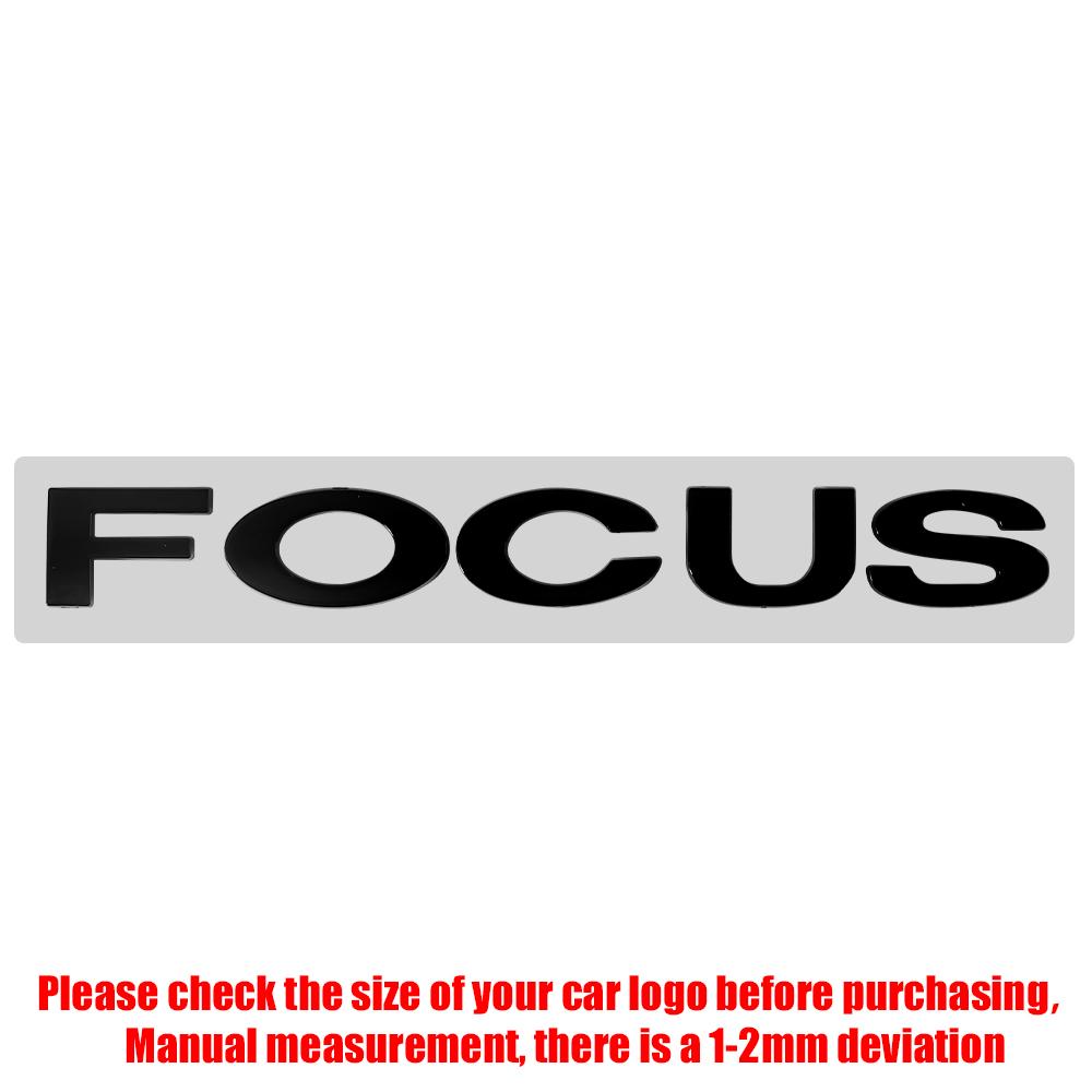 AAANH1 Car Styling Trunk ABS Focus Letter Sticker Badge Decor Auto Exterior Accessories For Ford Fiesta MK3 Mustang Fusion Mondeo Kuga