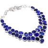Sapphire(Simulated) Gemstone 925 Sterling Silver Jewelry Necklace 18" W8B90