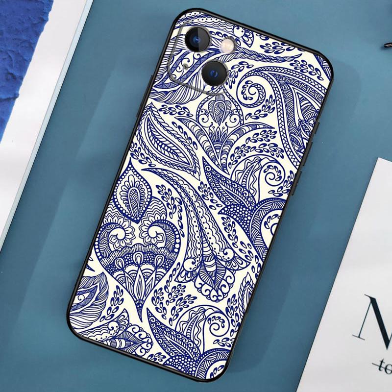 Indian Pattern Mandala Phone Case For iPhone 15 13 12 11 14 Pro Max Mini X XR XS MAX SE 2020 7 8 Plus Back Cover