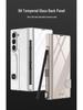 Кожаный чехол-книжка Samsung Z Fold 6 со слотом для стилуса и стеклянной крышкой – Стильный и деловой.