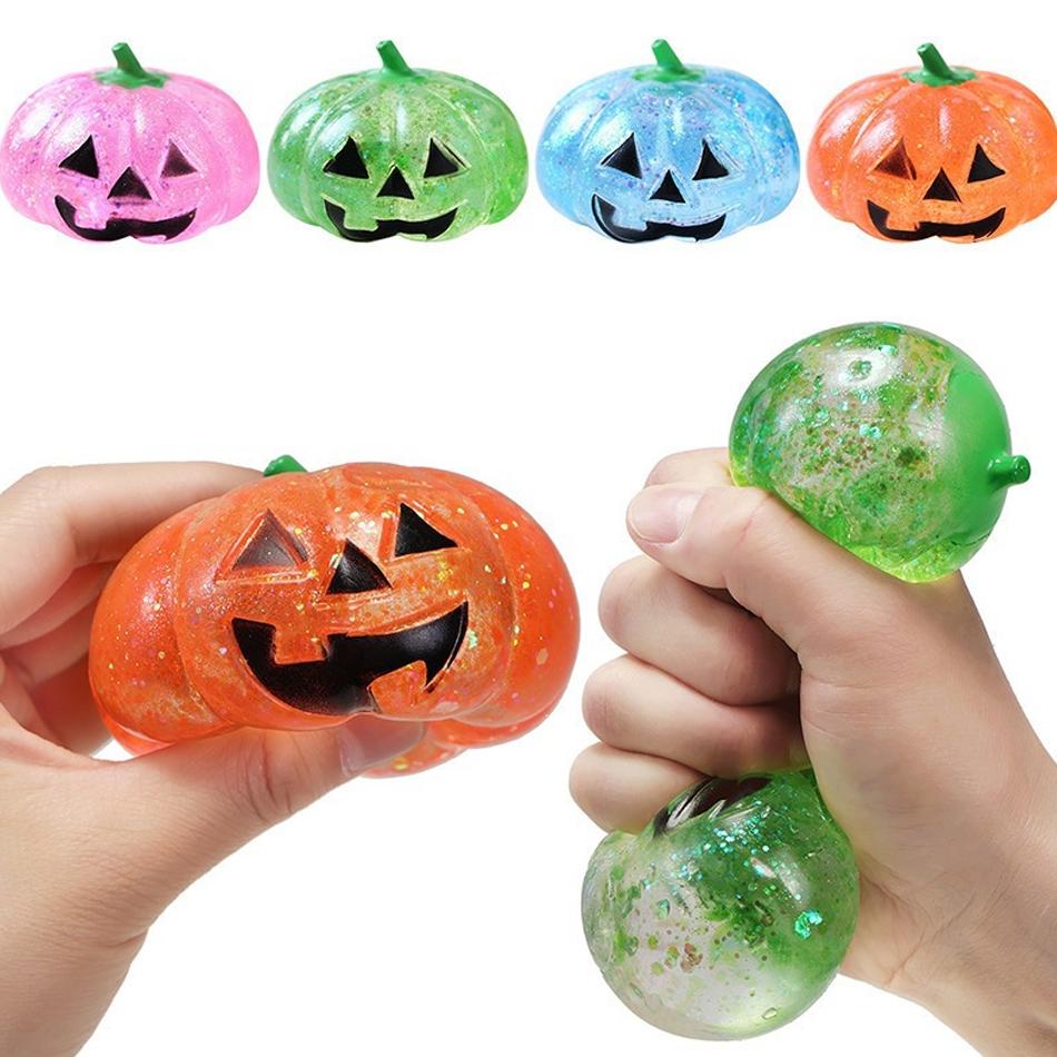 4 шт. Хэллоуинская тыква Мальтозный мячик-антистресс Squishy Игрушка Мягкий мячик-антистресс Медленно восстанавливающийся Игрушка-фиджет Снятие стресса Забавные подарки