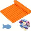 112Cavity Silicone Fish Mold for Dog Cat Treats, Non Stick Baking,Freezing Mold for Candies Cookies,Ice Cubes Includes Mini Fish Shapes for Creative