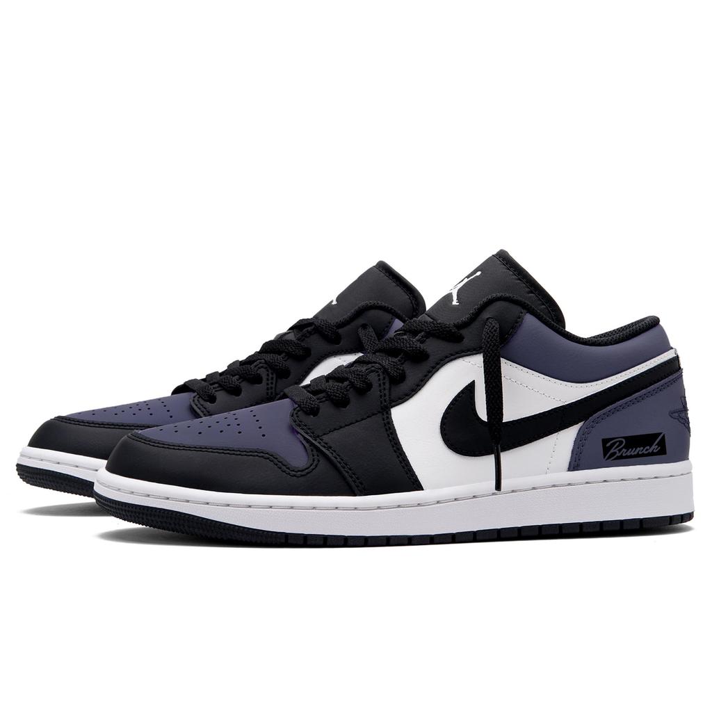 Jordan Air Jordan 1 Low top Vintage Basketball Shoes Men's Purple Black 553558-040(Team1919--)
