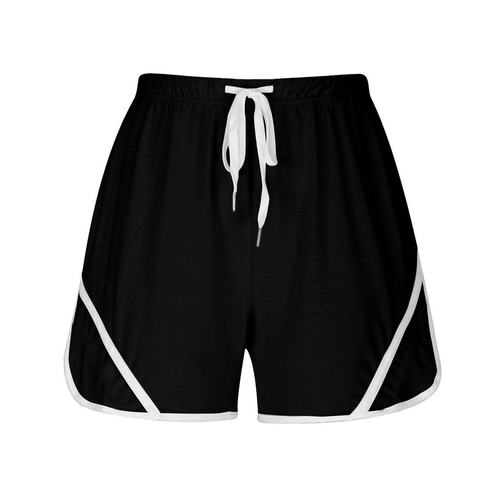 Шорты для бега для женщин, летние повседневные спортивные шорты для занятий йогой, однотонные шорты с карманами