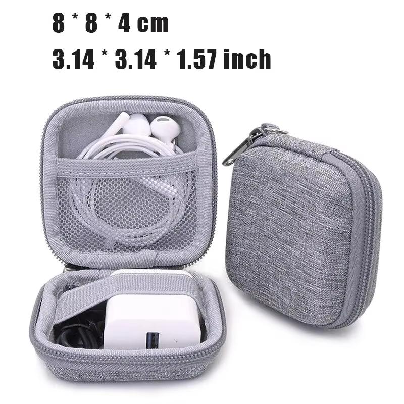 Mini Portable Eva Storage Bag Pouch Carrying Bag Zipper Earphone Case For Airpod Earphone/Phone/Charging Cable Accessories