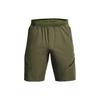 Solid Color Elastic Training Shorts Men Bottoms Green 1374765-390