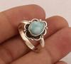 Natural Larimar Gemstone Ring, Birthstone Jewelry, Pear Ring, 925 Silver Ring, Handmade Designer Ring, Unique Gift, Wedding Ring