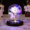 Artificial Rose Flowers Glass Rose LED Light  Gift For Valentine's Day