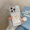 Зеркало для макияжа с милым медведем, мультяшным кроликом, противоударный чехол для телефона для Iphone 14 11 12 13 Pro Max, мягкая задняя крышка с забавными буквами