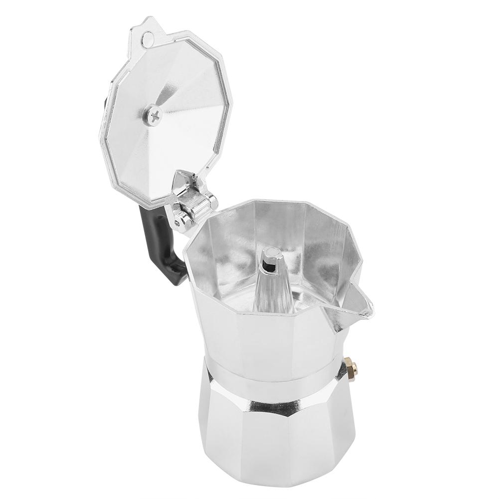 50mL 1 Cup Aluminum Italian Type Moka Pot Espresso Coffee Maker Stove Home Office Use