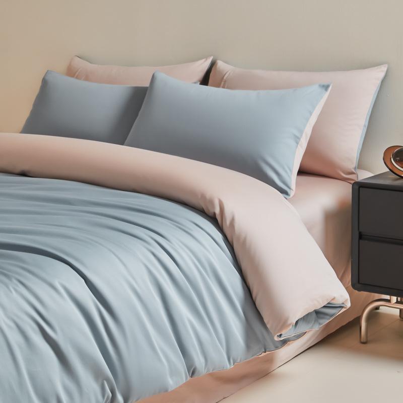 Four-Piece Premium Xinjiang Long-Staple Cotton Bed Set: 100% Pure Cotton Duvet Cover, Sheet, and Fitted Sheet - Nantong Home Textiles