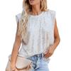 Glitter Sequin Tank Top Women Summer Loose Casual Shiny Crewneck Sleeveless Top for Dancing Party