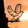 Stylish 1pc Metal Dove Sign - Birds Of A Feather Design. Add Rustic Elegance To Outdoor Home & Garden. Ideal Housewarming Gift