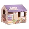 Cardboard Cat House Safe Healthy Wear Resistant Portable Cat Play House with Catnip for Cats