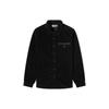 Solid Color Long Sleeve Button Down Shirt Men Shirts Black 771511811-V0029