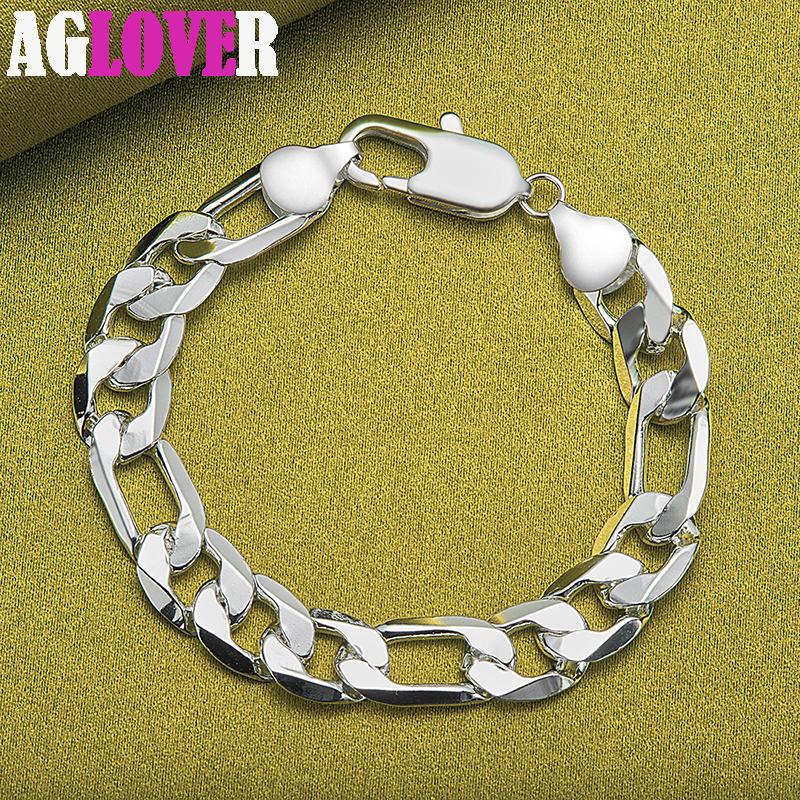 Ювелирные изделия из стерлингового серебра 925 пробы с боковой цепочкой диаметром 12 мм