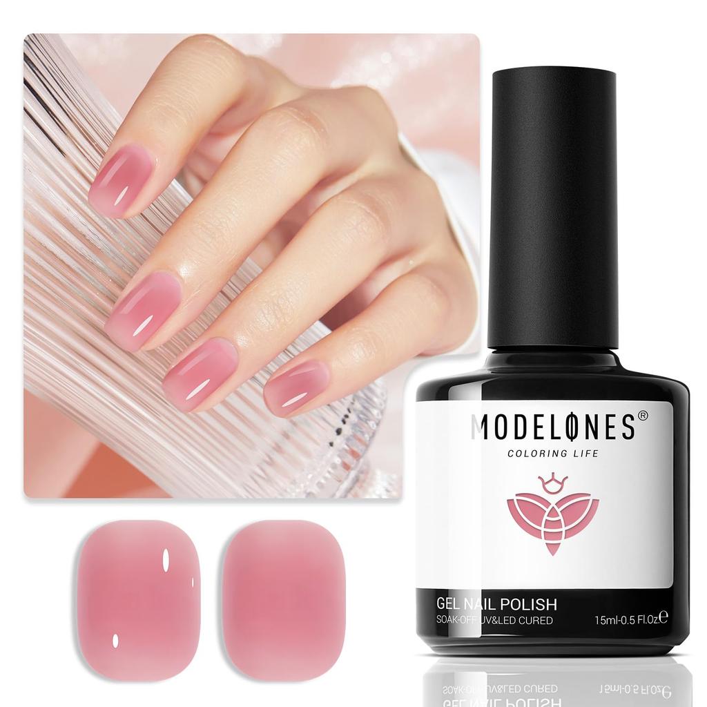 Modelones Gel Nail Sheer Color Single Suitable for Beginners and Polish Polish, Gel, Color, Transparent, 15ml, UV/LED Compatible, Professionals, Type,