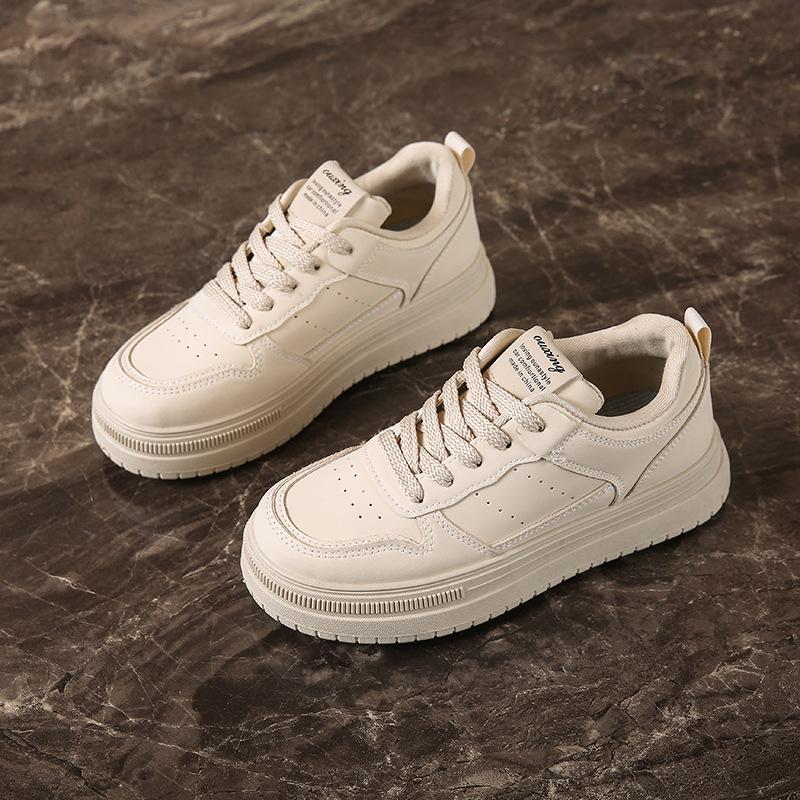 2025 весна маленькие белые туфли новая корейская версия ins женские студенческие туфли для увеличения роста на платформе спортивные туфли для доски повседневная обувь женская G7610