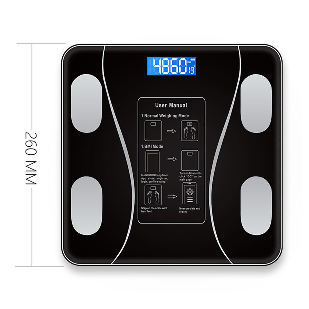 Bluetooth Smart Body Scale Напольные весы BMI Body Weight Scale LED Digital Electronic Weighting Scale Анализатор состава тела