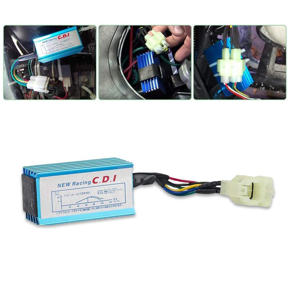 6-контактный гоночный CDI катушка зажигания свеча зажигания для Gy6 150cc 125cc 50cc WEQ свеча зажигания