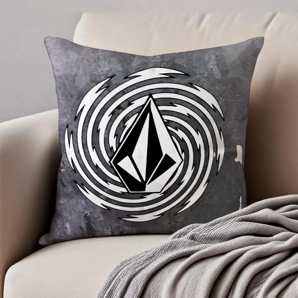 Cool VVolcomS Logo Cushion Cover Pillowcase Antidustmite Invisible Zipper Short Plush Sofa Cushion