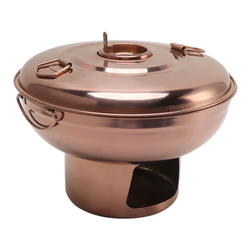 Rose Gold Dry Ice Hot Pot Multipurpose Dessert Fondue Pot Chinese Hot Pot Birthday Party Dinner