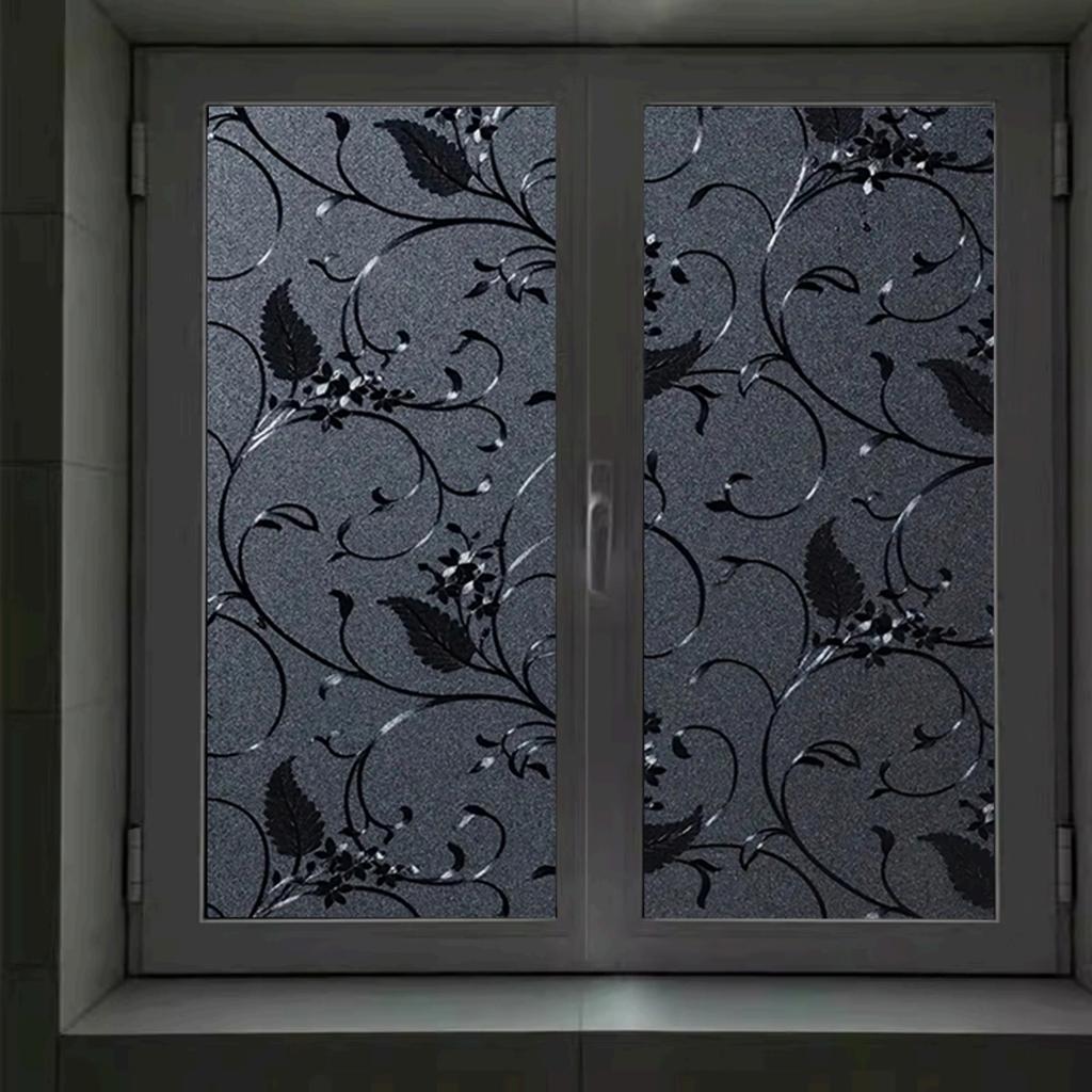 Черная наклейка на стекло 100% покрытие непрозрачная полностью покрывающая наклейка на стекло для окна защита от подглядывания конфиденциальность электростатическая матовая оконная пленка