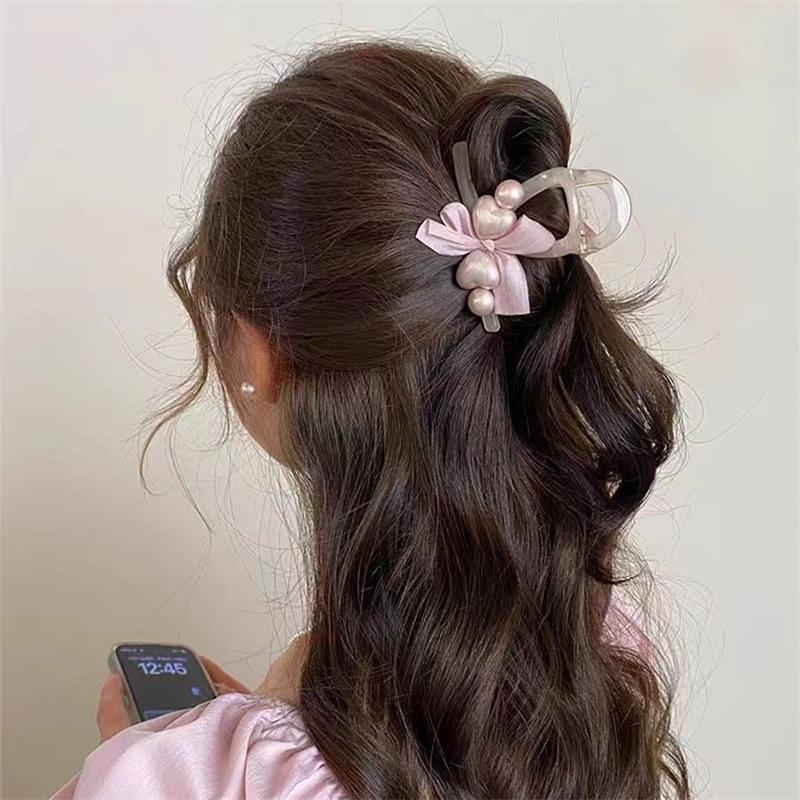 Винтажная заколка в виде акулы с бантом в форме сердца и жемчуга, милые заколки для волос, заколка в форме сердца для девочек, современные аксессуары для волос, головной убор, изысканный подарок