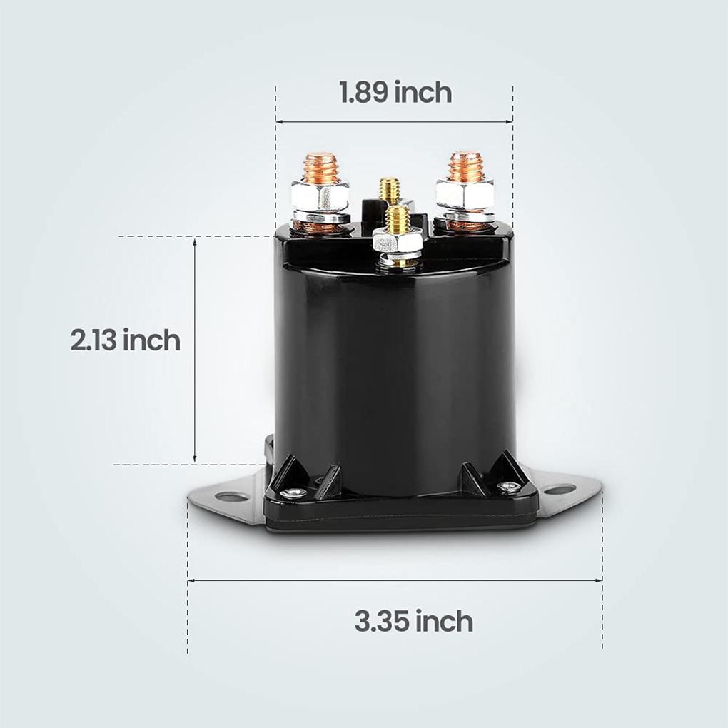 Winch Solenoid Control Relay Electric Valve Copper Rustproof Multipurpose No Burrs Car Supplies Solidness Upgraded Fittings
