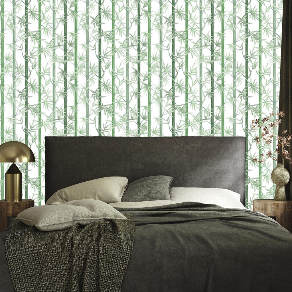 Beautiful Green Bamboo Wallpaper for Living Room and Bedroom 50x1000