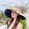 Трендовая женская шляпа от солнца с широкими полями - Корейский стиль, Универсальная защита от УФ-лучей, Дизайн купола, закрывающий лицо