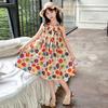 Girls' Trendy Korean-Style Summer Print Dress 2025 - Lightweight Sleeveless for Kids