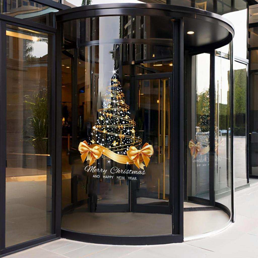 НОВЫЕ наклейки на елку, Рождественские наклейки на окна, Наклейки на елку в виде снежинок, DIY Статические настенные фрески на двери для окна