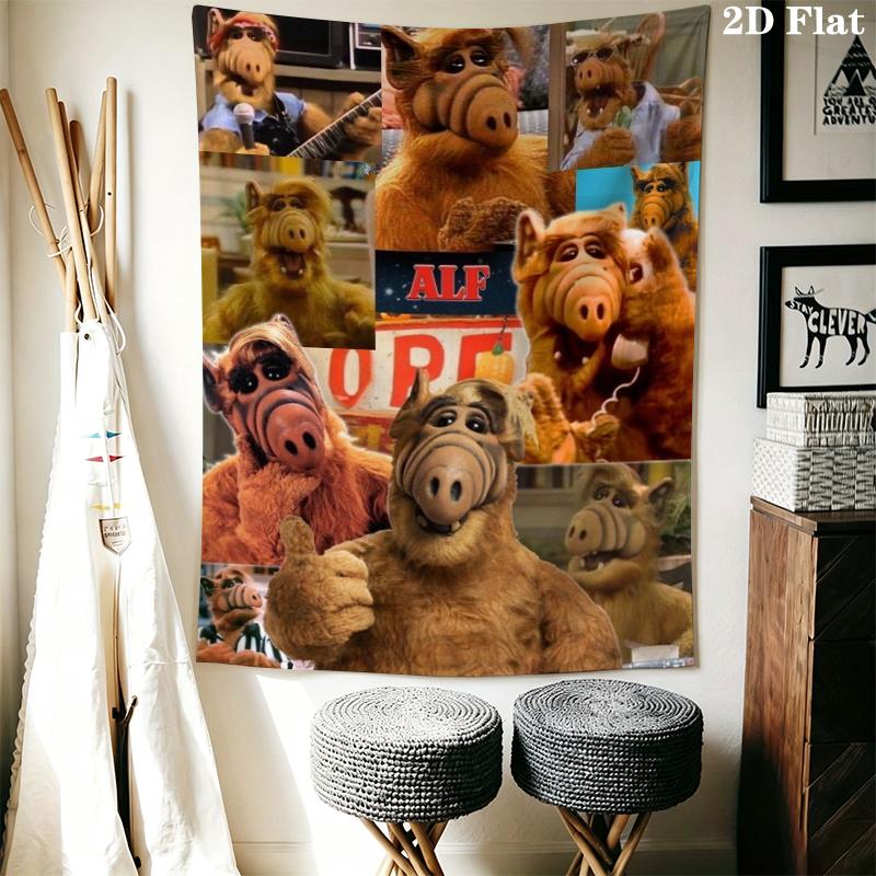 ALF Wall Tapestry Aesthetic Wall Hanging Printed Fabric Blanket Decorative Tapestries for Bedroom Living Room Home Decor