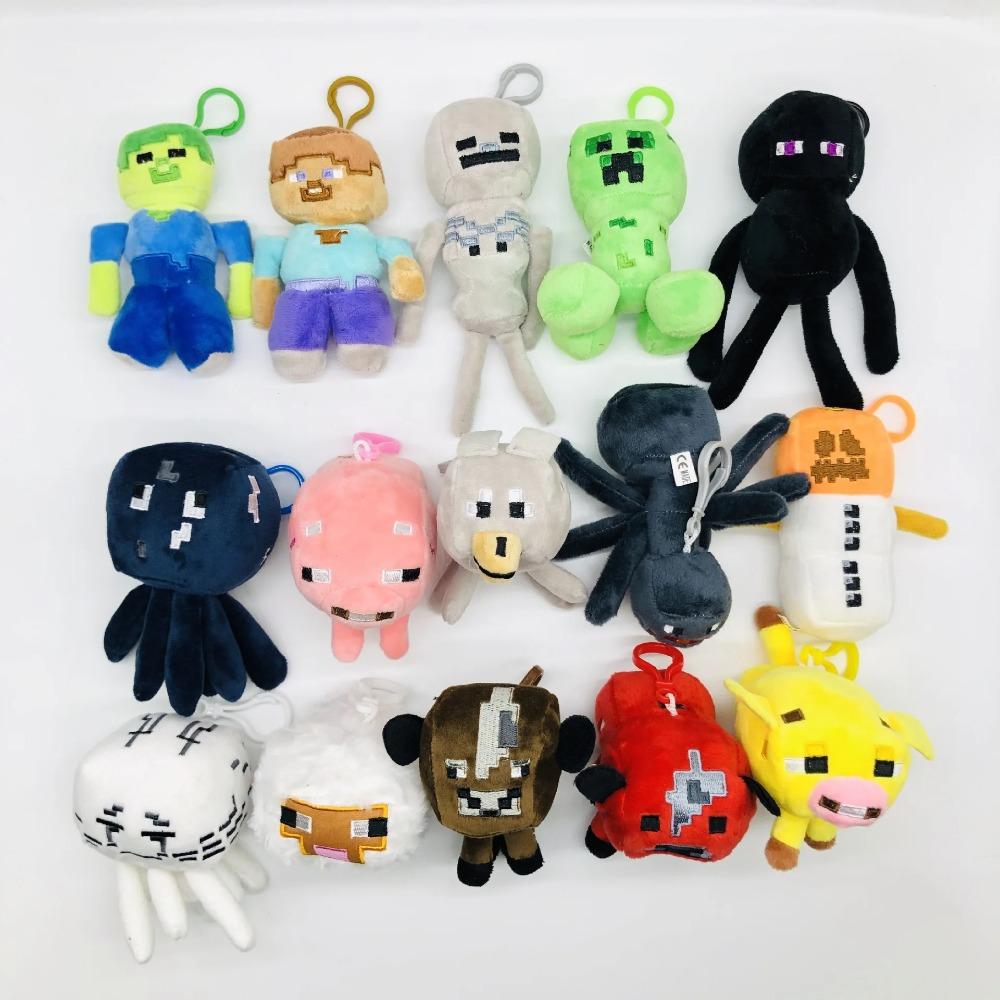 10-15cm for Minecrafte Game Plush Game Toys Cartoon Backpack Pendant Soft Stuffed Birthday Gift Dolls Toys