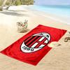 Пляжное полотенце с принтом AC Milan, Большое, Мягкое, Быстросохнущее, для Пляжа, Кемпинга, Плавания
