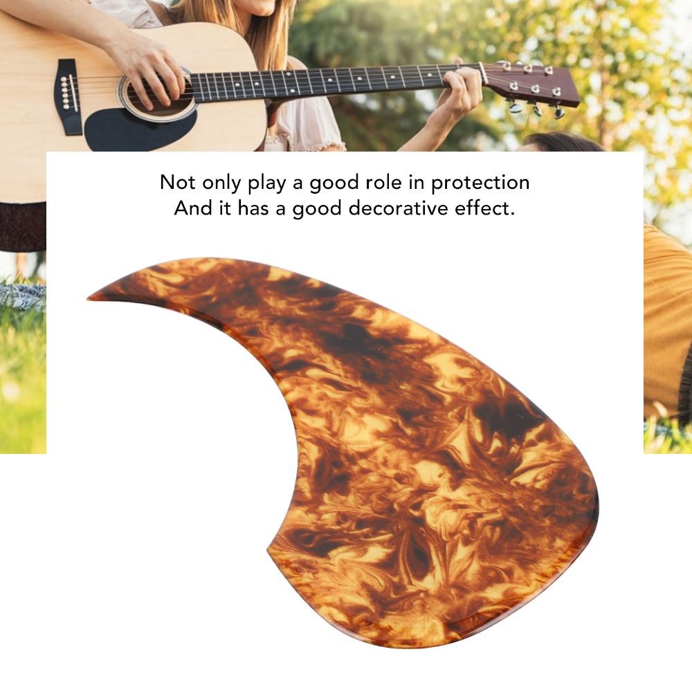 Amber Color Acoustic Guitar Cover Celluloid Material Folk Scratch Plate For Acoustic Guitar