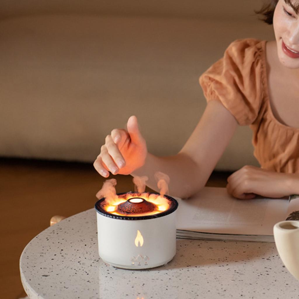 Увлажнитель с имитацией пламени, вулкан, медуза, машина для ароматерапии, машина для ароматерапии с пламенем