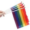Rainbow Hand-waving Flag Lesbian Gay Bisexual Transgender LGBT Pride Flag 14x21cm Pride Month