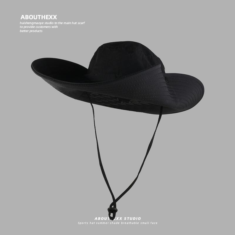 Fisherman Hat Summer Sun Protection Wide Brim Adjustable For Men Women