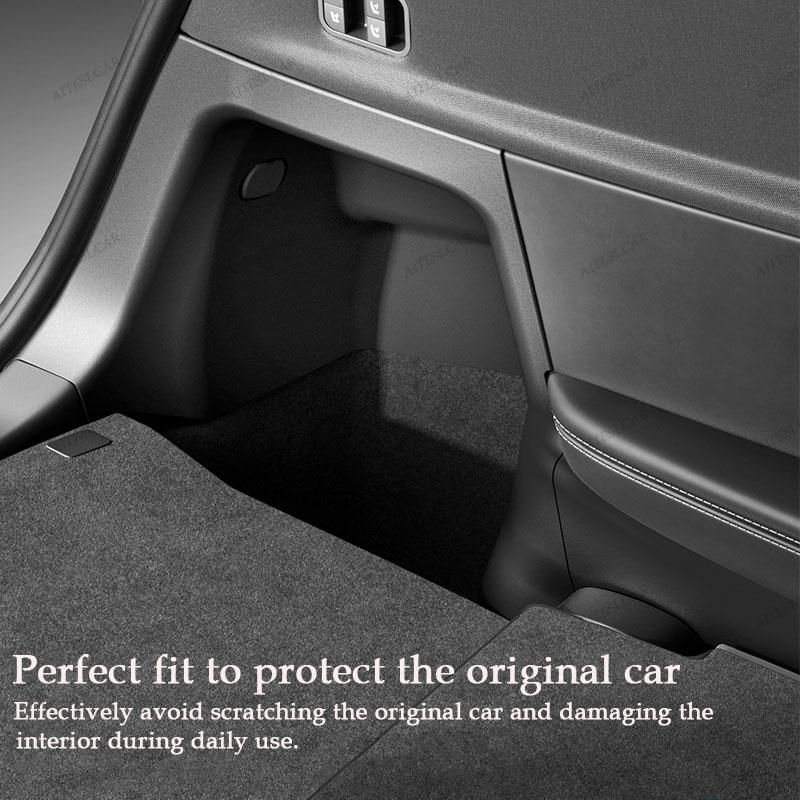For Tesla  Model Y L Launch Trunk Side Guards TPE Full Cover Fluff Surface Corner Protection Pads Interior Protector Accessories