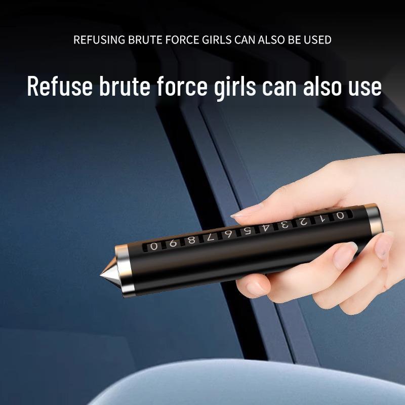 Автомобильный молоток безопасности с табличкой для номера телефона для временной парковки