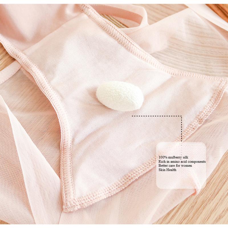 1 Pc Low Waist Sexy Lace Triangle Briefs Silky Smooth and High Elasticity Silk Home Underwear Briefs