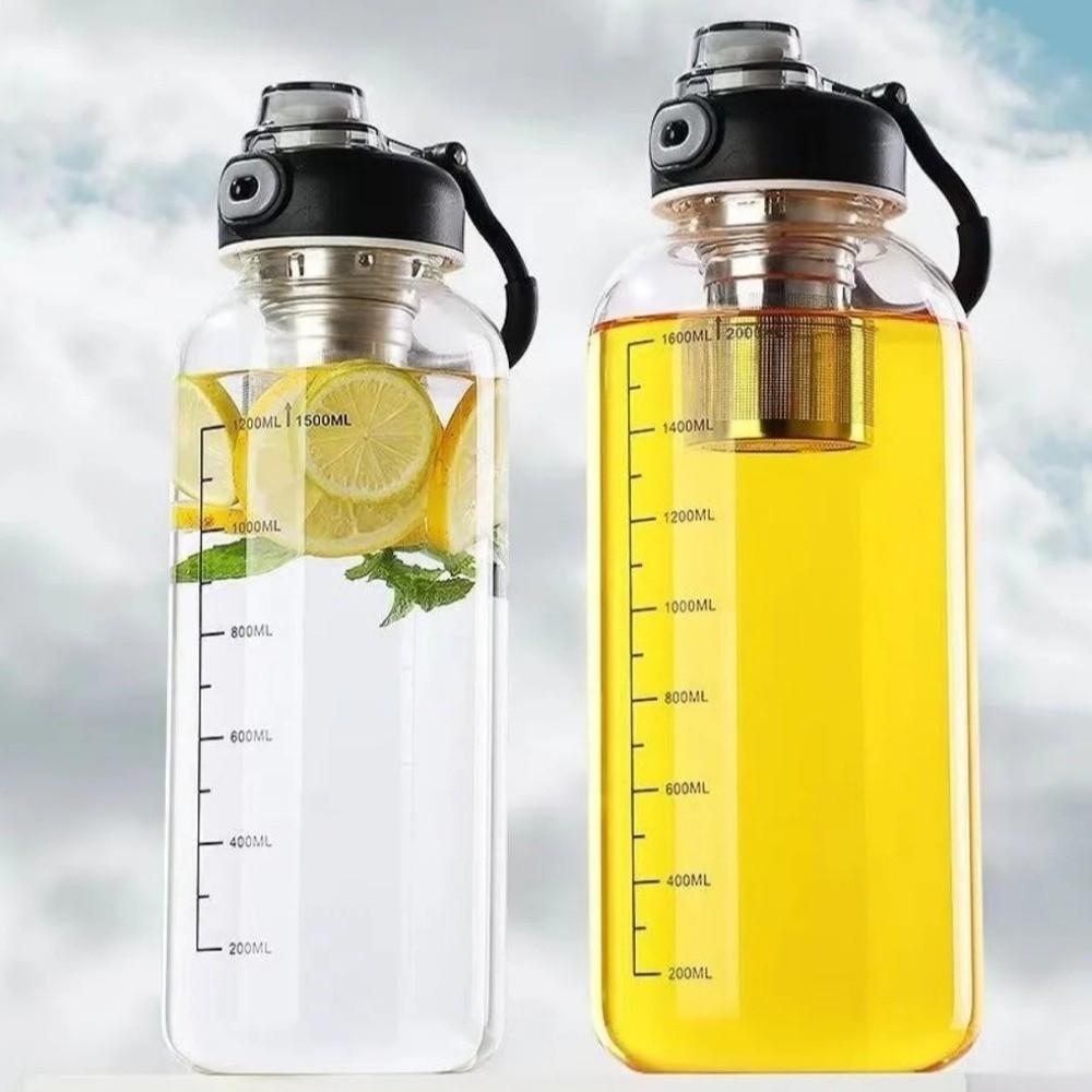Large Capacity Tea Separation Cup Thickened Glass Tea Water Bottle Glass Water Cup Water Drinking