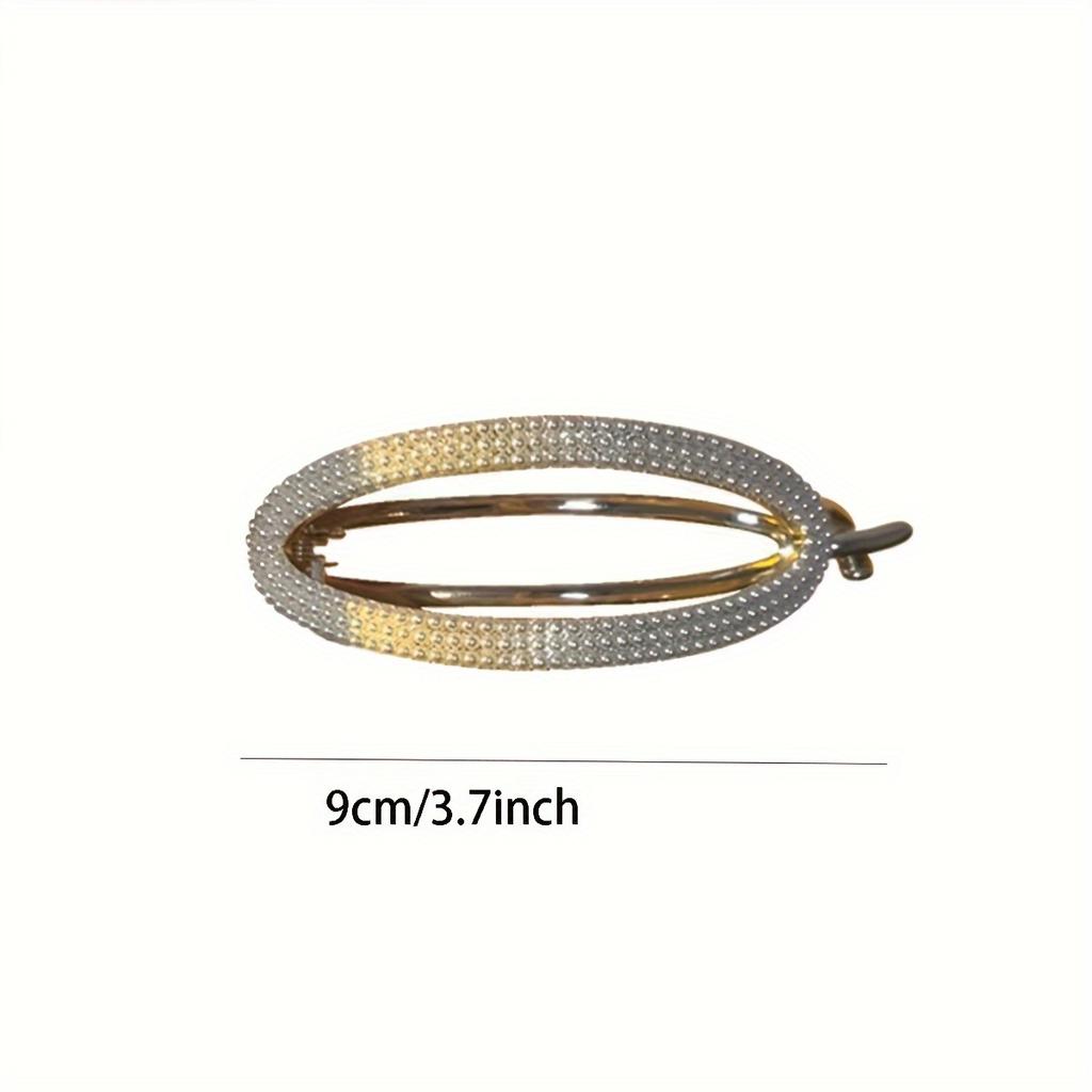 1 шт. Элегантный декоративный зажим для волос со стразами | Винтажный нескользящий зажим для захвата волос для женщин и для повседневной носки