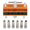 Self Centering Dowelling Jig Aluminum Alloy Drilling Guide Bushings Set Wood Puncher Locator 64mm Width