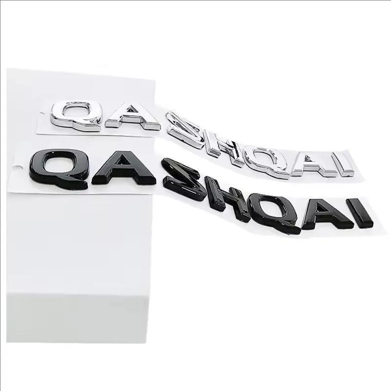 CGANEI1 Глянцевый Черно-Серебристый Эмблема Qashqai для Nissan X-trail Note Juke Sentra Patrol Navara Боковой Задний Значок Название Логотип Наклейка