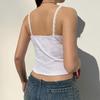 Женские топы-майки с кружевной отделкой, без рукавов, на тонких бретельках, облегающие топы-майки с жилетом